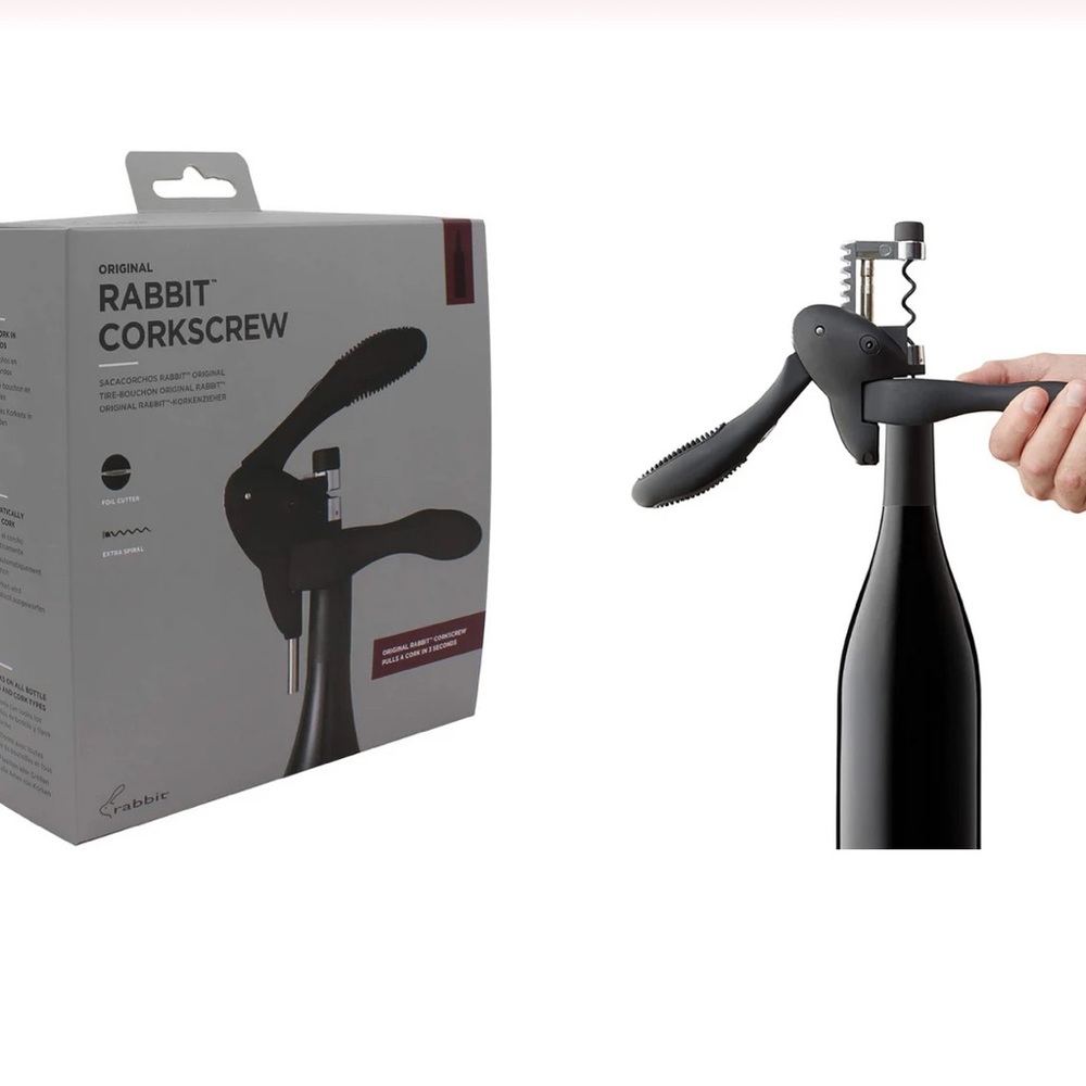 Original Rabbit Wine Corkscrew and Canvas LCBO Wine Bag